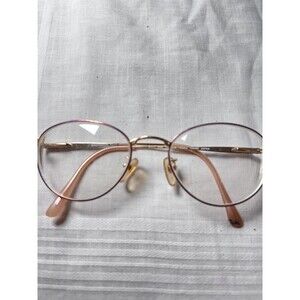 Evan Picone E777 Brown Eyeglasses Frames 52-19-140 Japan Metal Rim Frames Only